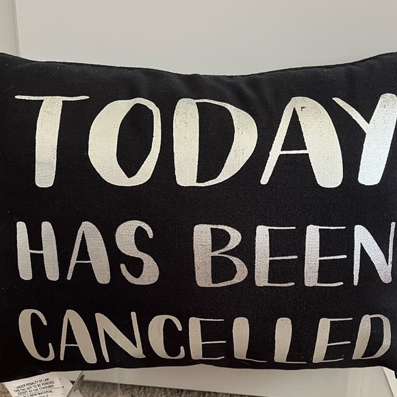 Today has been cancelled throw pillow - Picture 3 of 4